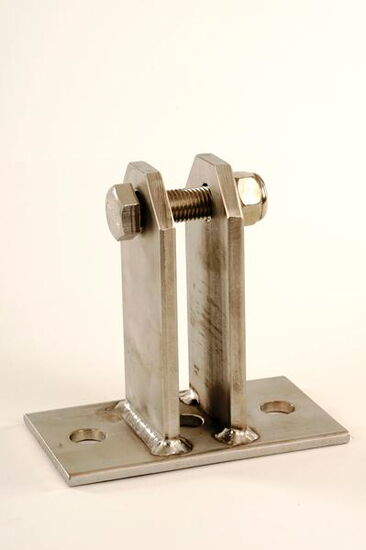 Produktbild Seilhalter, Kantholz, Edelstahl