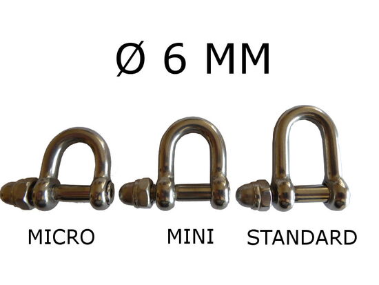 Produktbild D-Schäkel 6 mm MICRO Edelstahl #2