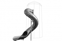 Stainless steel spiral tube slide