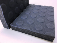 HDPE sheet, rubber surface, 15 mm, size: 1.500x1.500mm