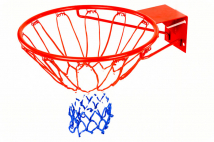 Red standard basketball basket